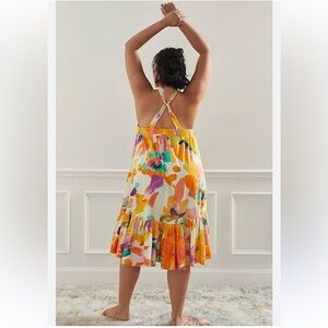 MWT Anthropologie Daily Practice Frida Tropical Dress Size  L